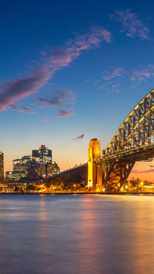 Sydney City and Harbour Bridge